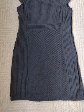 ANTONIO MELANI Charcoal Ribbed Midi Dress